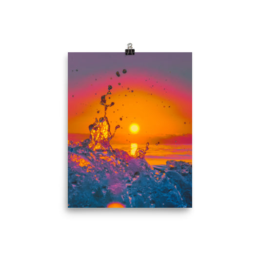 Sunrise Surfer - Fine Art Poster Print