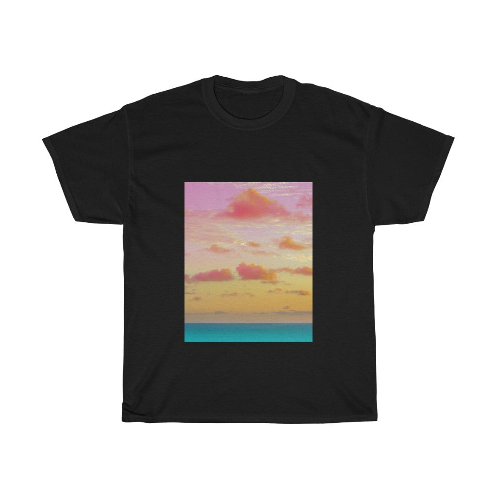 Unisex Heavy Cotton Tee - Cotton Candy Clouds