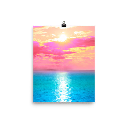 Cherry Blossom Beach - Fine Art Poster Print