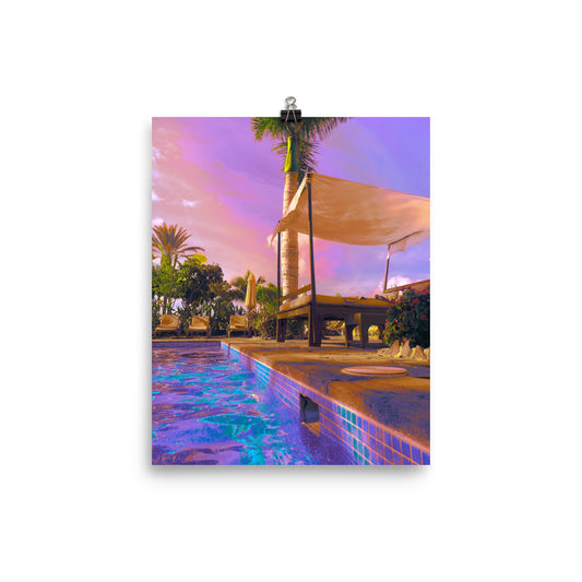 Poolside Pleasure - Fine Art Poster Print