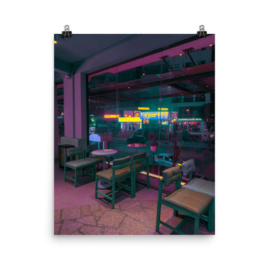 Vietnam vaporwave cafe photography poster print by Nathan Head.