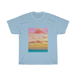 Unisex Heavy Cotton Tee - Cotton Candy Clouds