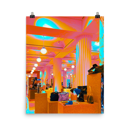 Vaporwave shopping mall photography poster print by Nathan Head.