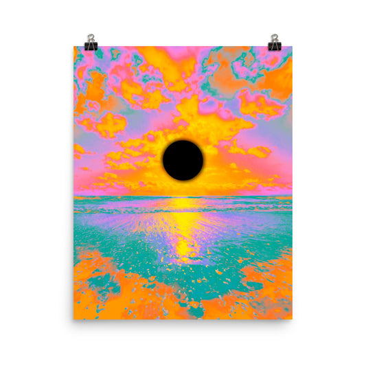 Alchemy sunset black sun photography poster print by Nathan Head.