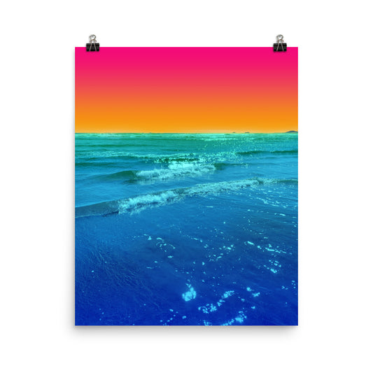 Vaporwave rainbow gradient photography poster print by Nathan Head.