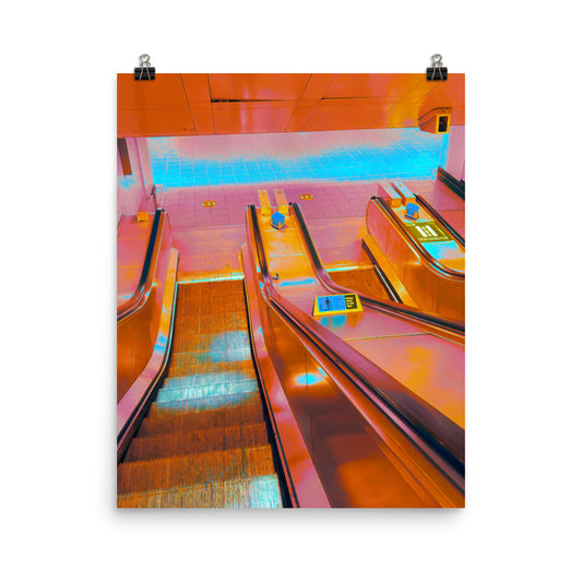 Vaporwave candy train interior photography poster print by Nathan Head.