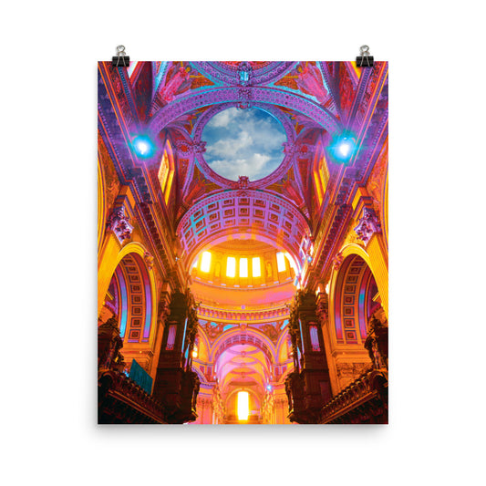 Colourful cathedral mythical photography poster print by Nathan Head.