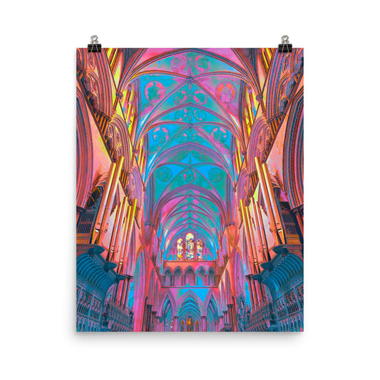 Colourful church photography poster print by Nathan Head.