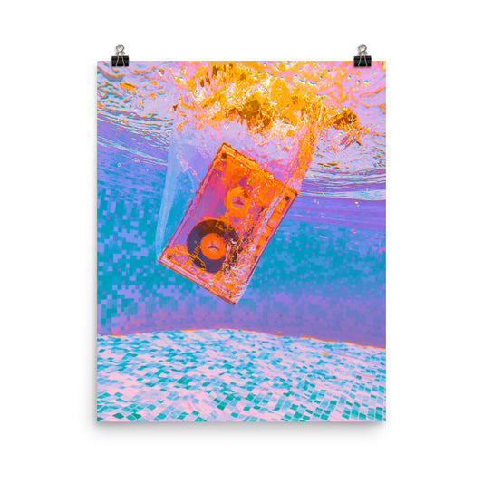Vaporwave abstract pool photography poster print by Nathan Head.