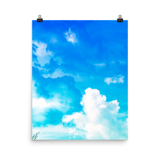Anime cloudy sunny sky photography poster print by Nathan Head.