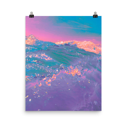 Vaporwave ocean photography poster print by Nathan Head.