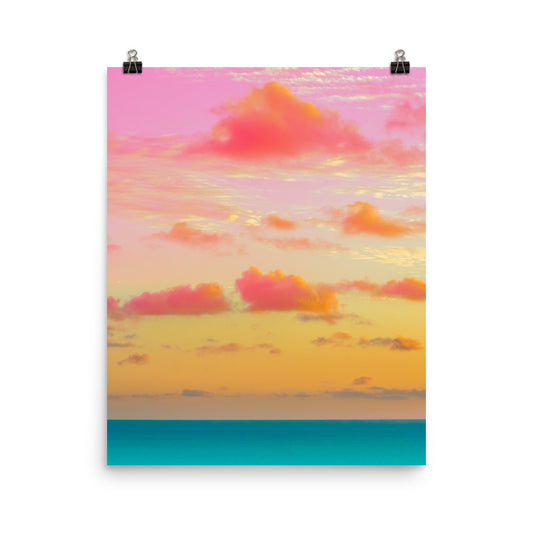 Vaporwave summer clouds photography poster print by Nathan Head.