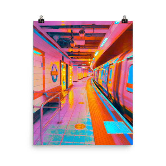 Colourful London Underground photography poster print by Nathan Head.