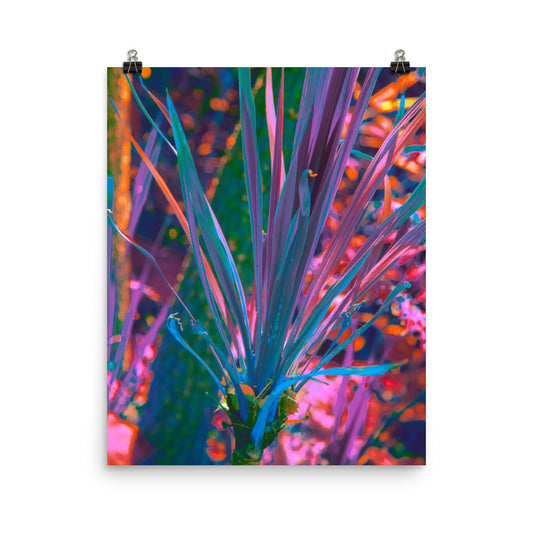 Vaporwave psychedelic plants photography poster print by Nathan Head.