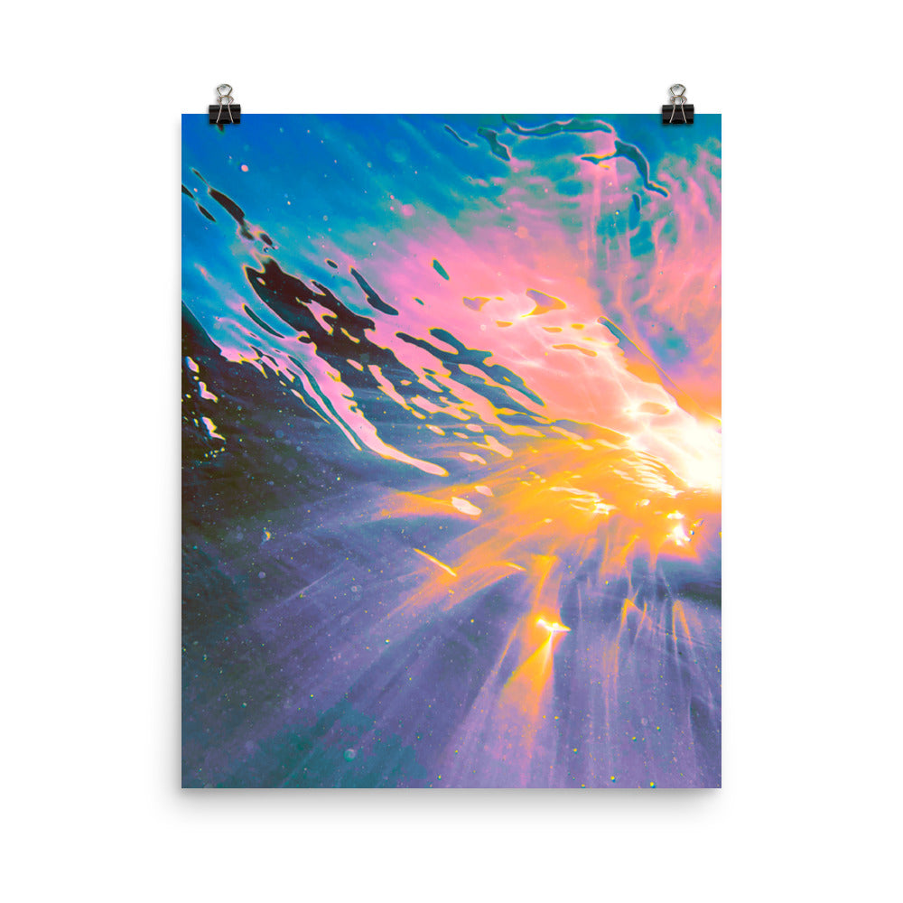 Vaporwave underwater reflections photography poster print by Nathan Head.