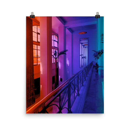 Vaporwave purple pink photography poster print by Nathan Head.