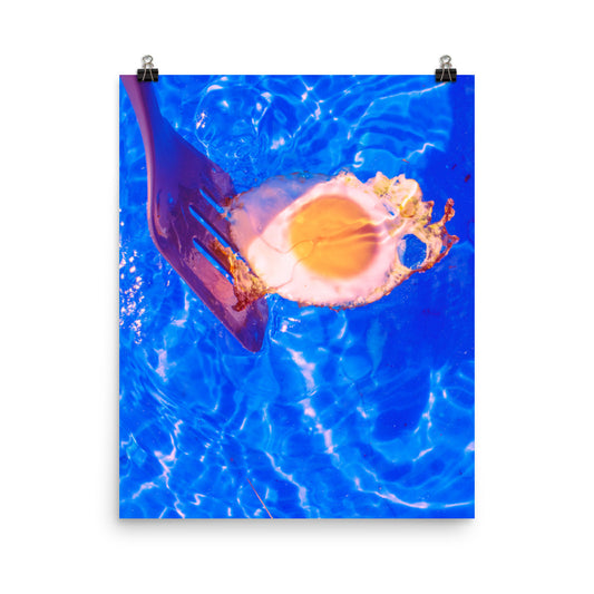 Vaporwave abstract egg photography poster print by Nathan Head.