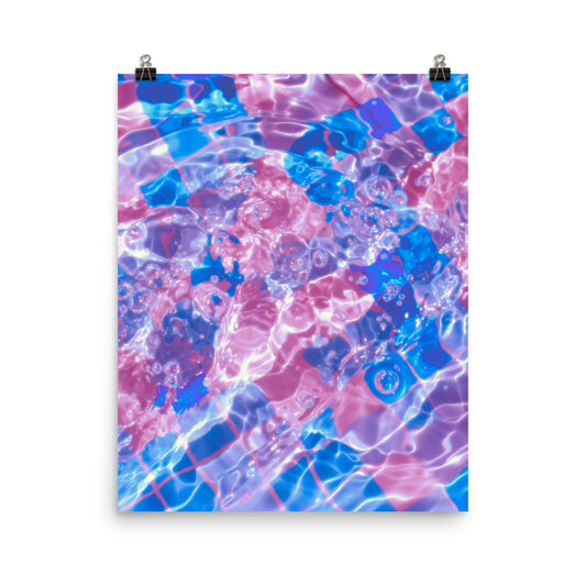 Vaporwave swimming pool photography poster print by Nathan Head.
