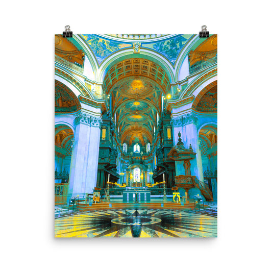 Colourful church photography poster print by Nathan Head.